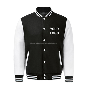Custom Logo Available Men Wool Varsity Jacket Leather Sleeve Custom College Baseball Jacket Private Label Support - Product Image 2