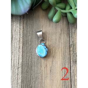 Pendentif en argent sterling avec turquoise sertie à la main, style Navajo - Product Image 3