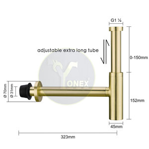 Nouveau style de siphon bouteille essentiel, léger, taille personnalisée, pour plomberie - Product Image 2