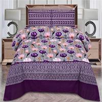 Parure de lit matelassée classique personnalisable 10 pièces, motif botanique noir de luxe, en polyester 100% doux de qualité supérieure, 400 fils au pouce carré, fibre de polyester imprimée