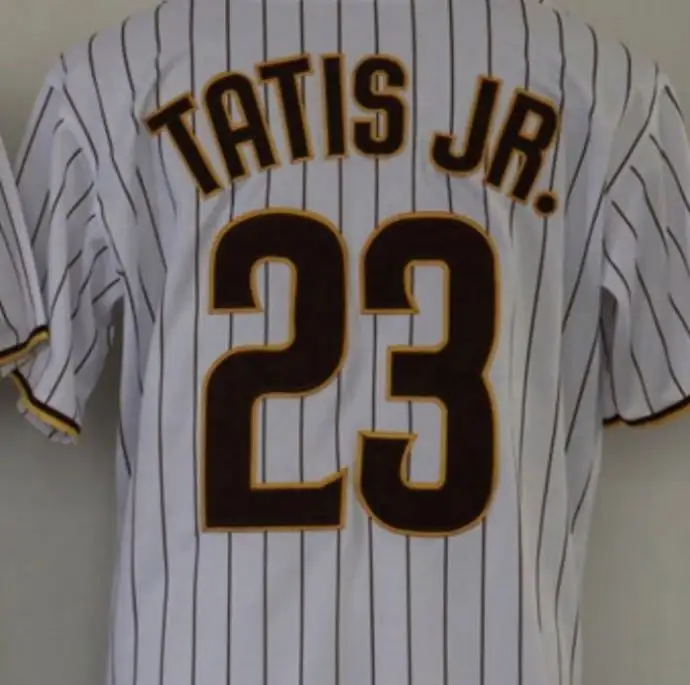 Neue Technologie Versand bereit Fernando Tatis Jr. Weißes genähtes Baseball trikot bester Qualität