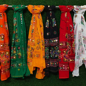רקומה פרקארי מראה dupatta rajastani בנג 'ארה צעיף מסורתי מתנה מתנה לחתונה שלה haldi mhni לטובת מגוון רחב של