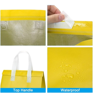 Bolsa Térmica Ecológica Personalizada con Logotipo, Bolsa Reutilizable para Alimentos con Asas, Aislada y Moderna, para Leche y Pasteles, Reciclable - Product Image 4