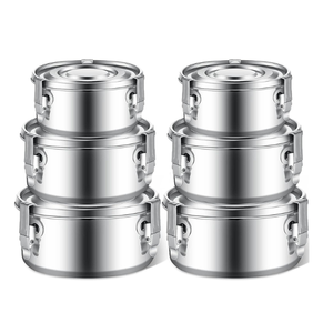 Contenedores de almacenamiento Premium de acero inoxidable de grado 304 Original a prueba de fugas hermético a prueba de olores perfecto para viajes de campamento almuerzos - Product Image 1