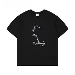 T-shirts personnalisés de haute qualité 100% coton sérigraphie sport surdimensionnée homme tenue décontracté avec motif 200 grammes tissu tricoté - Product Image 1