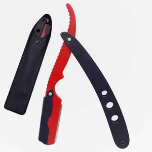 Maquinilla de afeitar recta de hoja única con etiqueta privada profesional dorada para barbería - Product Image 4