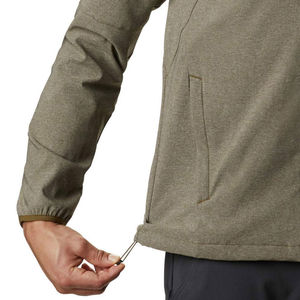 Chaqueta Softshell con capucha para hombre de diseño personalizado, cortavientos a prueba de viento, calentada, ligera, de nailon, con cremallera, Polar largo, deportivo - Product Image 6