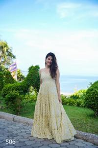 Nueva llegada de las mujeres elegantes del partido Anarkali Kurti pesado Digital impreso trabajo traje vestido hecho étnico desgaste al por mayor proveedor - Product Image 4