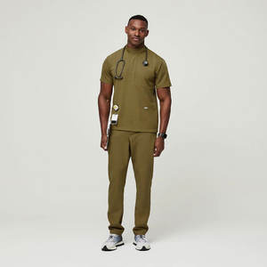 Uniformes Médicos de Alta Calidad para Hospital, Conjuntos de Uniformes de Enfermería con Bolsillos, Logotipo Personalizado, Cuello Mao, Tejido de Punto, Cierre de Cremallera, Estilos Cómodos - Product Image 5