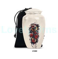 Vente chaude Grande Urne Adulte De Crémation De Serpent En Aluminium Pour Cendres Humaines Avec Sac De Velours Gratuit