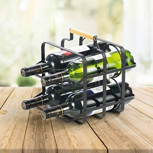 With Handle 4 Bottle Wine Rack Wine Storage Rack Wine Carrier for Outdoor Tents