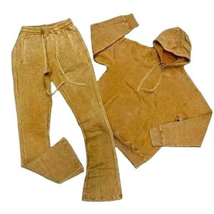 Offre Spéciale pour hommes lavage à l'acide survêtement Top qualité tendance coupe ample hommes prix de gros survêtement lourd - Product Image 2