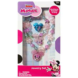OEM/ODM Customizable Mickey Minnie Play Accessory 3pc Fashion Jewelry <b>Set</b> Necklace <b>Bracelet</b> Ring Direct Factory Price - Product Image 1