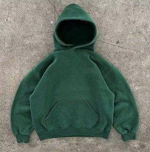 Sudadera con capucha de felpa de algodón 100% de gran tamaño para hombre, jersey de talla grande de peso pesado con logotipo personalizado, Capucha forrada con cordón, tejido - Product Image 4