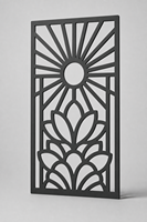 Panneau de séparation d'espace décoratif moderne en PVC découpé CNC, écran d'intimité silencieux, arche décorative 800 x 1200 mm, résistant aux UV, léger
