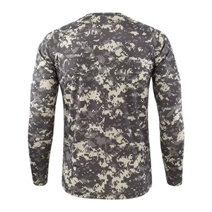Vente en gros de chemises camouflage personnalisées de haute qualité, t-shirt de chasse imperméable et respirant à séchage rapide et coupe ajustée vintage pour sport et gymnastique - Product Image 2