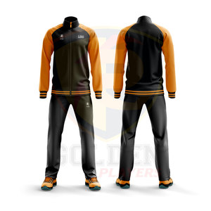 Golden Players Survêtements à la mode pour hommes avec logo personnalisé Noir/Orange 100% Tenue de sport d'hiver de haute qualité - Product Image 4