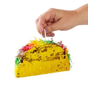 Cinco De <span class=keywords><strong>Mayo</strong></span> Fiesta thème Taco Pinata avec bâton en plastique et bandeau Mini Mexique Taco Pinatas pour célébrer la décoration de fête - Product Image 3