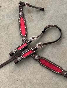 Ensemble de collier de poitrine de serre-tête en cuir de Crocodile occidental léger pour l'équitation dans le monde entier - Product Image 2