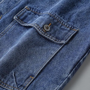 2025 primavera y otoño nueva moda Color sólido abrigo de mezclilla de gran tamaño para hombre Casual suelto cómodo chaqueta de alta calidad - Product Image 5