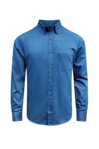 Chemise Oxford boutonnée décontractée pour homme, chemise formelle à manches longues pour le bureau, chemise Oxford unie à manches longues pour homme - Product Image 2