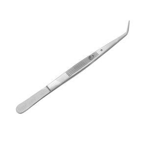 Pince à épiler dentaire de la meilleure qualité Pince à épiler en coton et à pansements Finition Dall Pince à épiler dentaire à bec dentelé incurvé chirurgical - Product Image 1