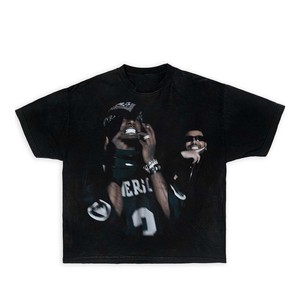 Camiseta de Hombre de Alta Calidad con Diseño Personalizado y Logotipo, Lavado Ácido, Transpirable, Estilo Vintage, 300 gsm - Product Image 4