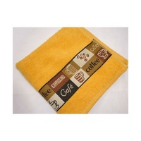 Nouveautés Haute Qualité Absorbant Brodé Jaune Couleurs Stripe 60x40 Cm Nettoyage Doux Hyper-absorbant Golf Serviettes de Cuisine