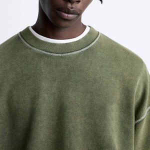 Chándal de Algodón Orgánico 100% para Hombre, Diseño Personalizado OEM, Lavado Ácido, 400, 450, 500 GSM, Ropa Urbana de Invierno - Product Image 3