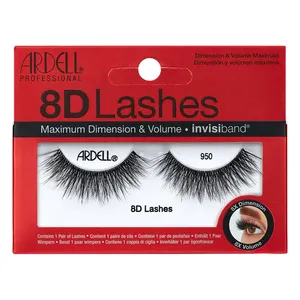 8D Lash 950 Reusable Natural Synthetic Hair False Eyelashes Custom Logo Mix Lengths (10mm 12mm 25mm) for Makeup Fur Material - Product Image 2