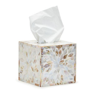 Mother of Pearl Floral Pattern Tissue Box Modern Home Tableware Napkin Holder for Home Hotel <b>Bathroom</b> <b>Accessories</b> in Good Price - Product Image 1