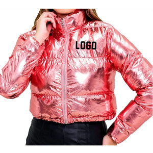 Veste matelassée en toile à capuche pour femme, hiver, OEM personnalisée, imperméable, écologique - Product Image 1