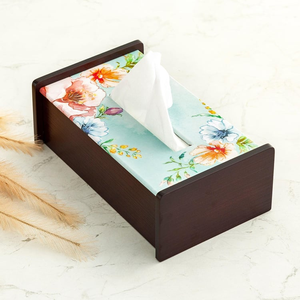 Boîte à mouchoirs en bois imprimé Meilleure vente Boîte à mouchoirs en bois peinte Boîte à mouchoirs d'excellente qualité Offre Spéciale - Product Image 3