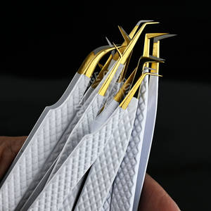 Pinzas para Extensión de Pestañas de Volumen con Punta de Fibra Fina X Boot, Marca Privada al por Mayor, Pinzas Multiusos para Aislamiento de Pestañas de Volumen - Product Image 5