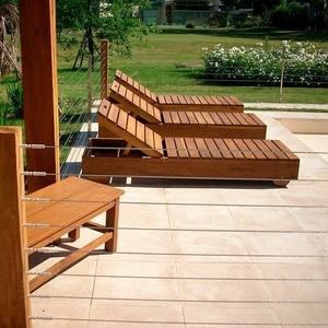 Lit de soleil en bois de teck Lounger Pope Beach - USA Market Meubles de jardin en teck Vente en gros faite à la main et exportateur - Product Image 4