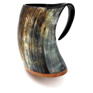 Taza de café y cerveza de cuerno para beber tallada vikinga natural hecha a mano personalizada para restaurantes de hoteles en casa de la India. - Product Image 3