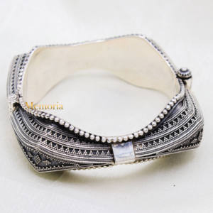 Preciosa pulsera de diseñador con cuentas de plata de ley 925 de la mejor calidad, Kada pulsera de plata, joyería para venta al por mayor - Product Image 1