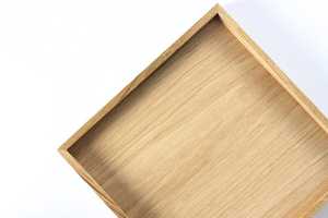 ถาดไม้สี่เหลี่ยมทำด้วยมือถาดไม้ธรรมชาติหรูหราถาดเสิร์ฟแบบเรียบง่าย - Product Image 4