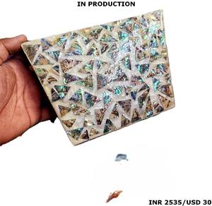 Nácar de latón de lujo hecho a mano para damas diseñador noche y boda fiesta monedero bolsos de moda para fiestas - Product Image 3