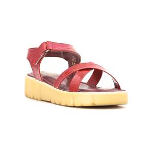 Maroon FR4917 Sandalias de tacón con correa en el tobillo formales para mujer Sandalias de plataforma con punta cuadrada para boda y fiesta Plantilla de PU de moda - Product Image 2