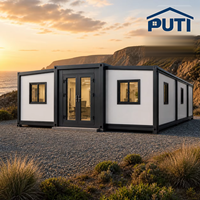 Maison conteneur de luxe extensible de 20, 30 ou 40 pieds, 2 ou 3 chambres, pliable, préfabriquée, modulaire, pour villas et complexes hôteliers