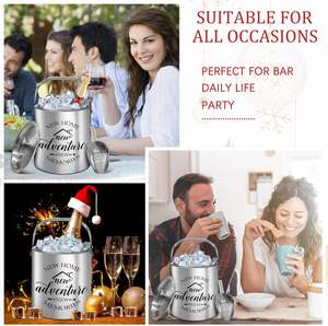 Cubo de hielo de acero inoxidable Nuevo hogar Navidad Regalos de inauguración de la casa Los Mejores Regalos de inauguración de la casa para el calentamiento de la casa - Product Image 3