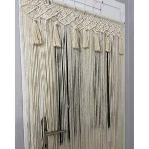 Handmade Bohemian Cotton Macram Wall <b>Curtain</b> Sheer Knitted <b>Curtain</b> for Wall Decoration - Product Image 2