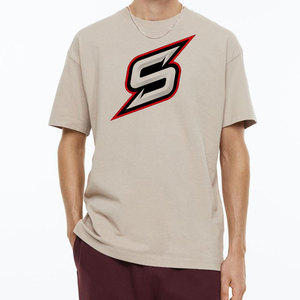 Nuevo diseño de moda impresión camiseta masculina 100% algodón estilo sólido cuello Casual alta calidad 220 gramos tela peso logotipo frontal - Product Image 1