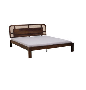 Cama de plataforma de madera hecha a mano moderna, marco de cama de estilo Simple con respaldo alto sin almacenamiento para dormitorio elegante y muebles para el hogar - Product Image 1
