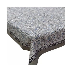 Nouvel arrivage de palmier indien vert fait à la main bloc de nappes en coton imprimé pur salle à manger mariage prix de gros - Product Image 3