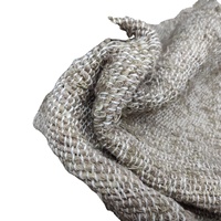 Tissu en lin 100% biologique, épais, toucher doux, motif tissé à lignes blanches, teint en fil, écoresponsable, pour literie et chemises