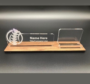 Boîte à cartes de visite en acrylique transparent imprimée, sur mesure, organisateur moderne pour le bureau de l'entreprise, les comptoirs et les présentoirs - Product Image 5