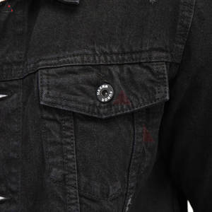 Chaqueta vaquera fina de lona personalizada para hombre Servicio OEM Pigmento lavado de alta calidad Diseño personalizado - Product Image 6