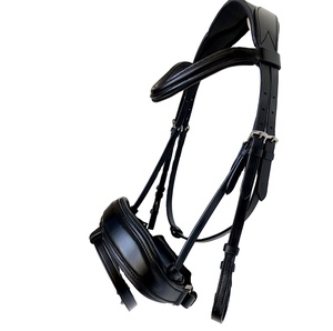 BRIDE HANOVERIAN EN CUIR UNI NOIR - Product Image 1